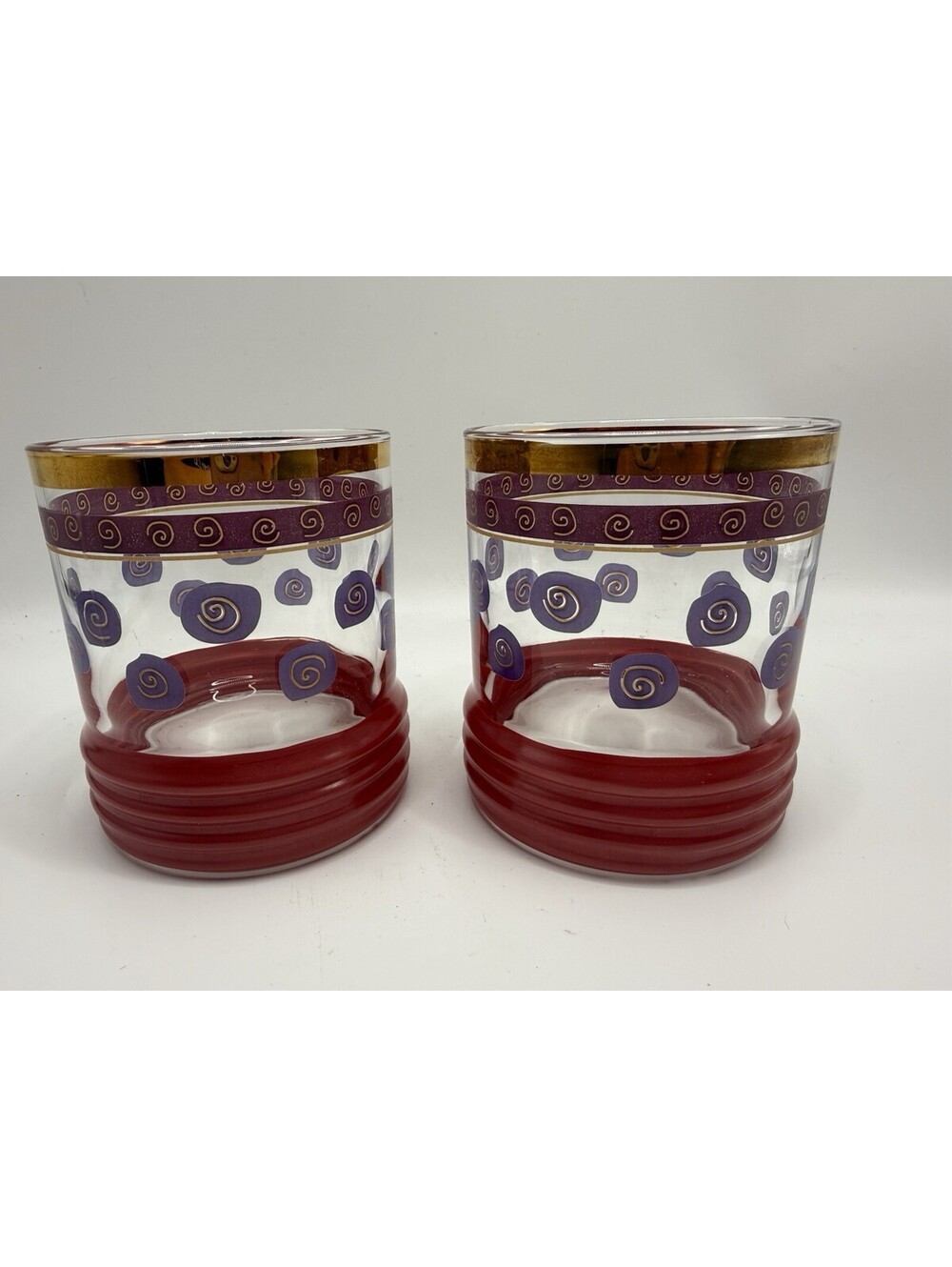 Vintage Sakura Sango Sue Zipkin Rocks Old Fashioned 10 Oz Glasses Lot Of 2
